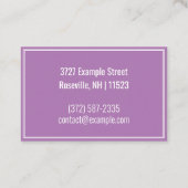 「パーソナライズされた咲く花」（英国/ユーロ） 名刺 (裏面)