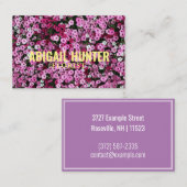 「パーソナライズされた咲く花」（英国/ユーロ） 名刺 (正面/裏面)