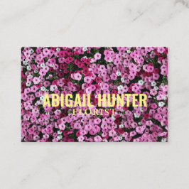 「パーソナライズされた咲く花」（英国/ユーロ） 名刺