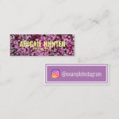 「パーソナライズされた咲く花」Instagram スキニー名刺 (正面/裏面)