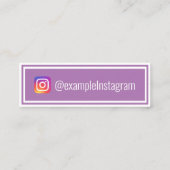 「パーソナライズされた咲く花」Instagram スキニー名刺 (裏面)