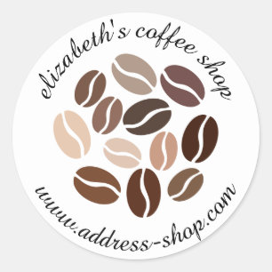 パーソナライズされた喫茶店 ラウンドシール