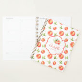 パーソナライズされた図解入りの、写真付きの桃 プランナー手帳 (ディスプレー)