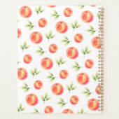 パーソナライズされた図解入りの、写真付きの桃 プランナー手帳 (裏面)