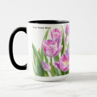 パーソナライズされた国際女性デーの花 マグカップ