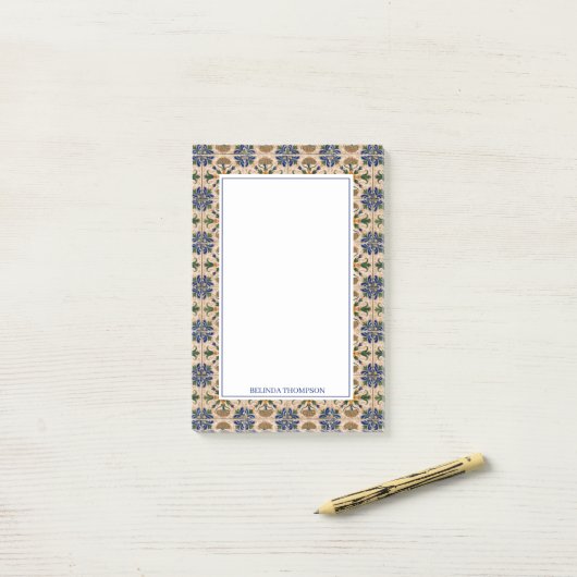 パーソナライズされた地中海のヴィンテージ ポストイット (デスク上)