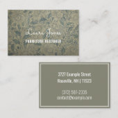 「パーソナライズされた壁華美紙」（英国/ユーロ） 名刺 (正面/裏面)