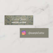 「パーソナライズされた壁華美紙」Instagram スキニー名刺 (正面/裏面)