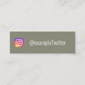 「パーソナライズされた壁華美紙」Instagram スキニー名刺 (裏面)