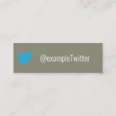 「パーソナライズされた壁華美紙」 Twitter スキニー名刺 (裏面)