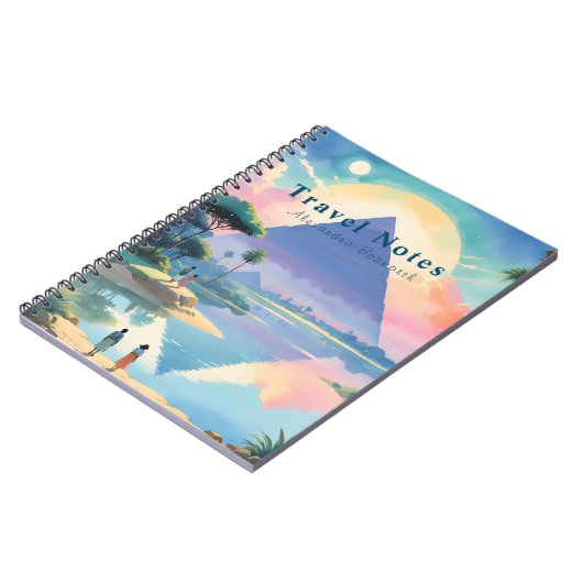 パーソナライズされた夏のエジプト旅行ノート – ノートブック (左側)