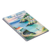 パーソナライズされた夏の韓国の旅行ノート ノートブック (右側)