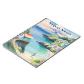 パーソナライズされた夏の韓国の旅行ノート ノートブック (左側)