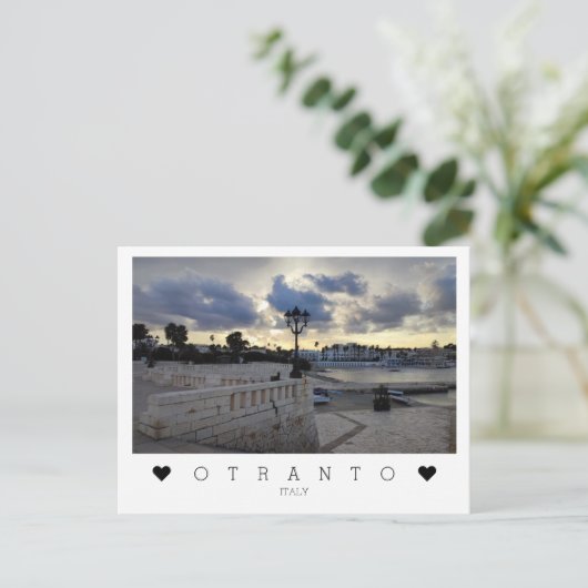 パーソナライズされた夕べ, Otranto, Puglia,イタリア ポストカード (スタンド正面)