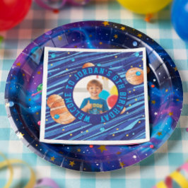 パーソナライズされた外宇宙ギャラクシーの誕生日 スタンダードカクテルナプキン