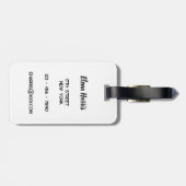 パーソナライズされた多肉植物のサボテン ラゲッジタグ (裏面横)