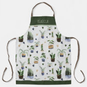 パーソナライズされた多肉植物パターン エプロン (正面)