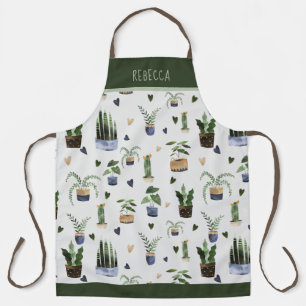 パーソナライズされた多肉植物パターン エプロン