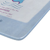 パーソナライズされた大人のバプテスマが青に鳩 カッティングボード (角)