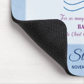 パーソナライズされた大人のバプテスマが青に鳩 マウスパッド (コーナー)