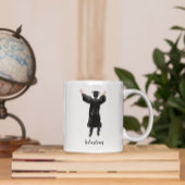 パーソナライズされた大学院水彩少年 コーヒーマグカップ