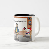パーソナライズされた大工 – 男性マンガ ツートーンマグカップ (正面右)