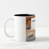 パーソナライズされた大工 – 男性マンガ ツートーンマグカップ (左)