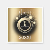 パーソナライズされた大晦日紙ナプキンス スタンダードカクテルナプキン (正面)