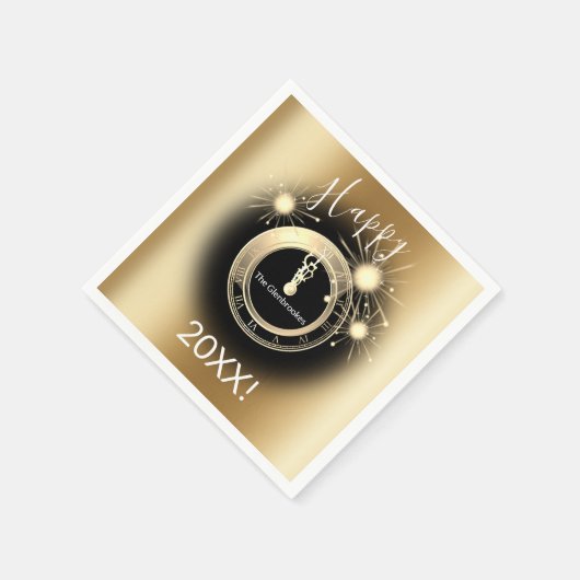 パーソナライズされた大晦日紙ナプキンス スタンダードカクテルナプキン (角)
