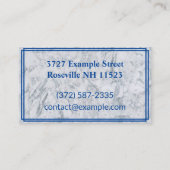 パーソナライズされた大理石テクスチャ(アメリカ) 名刺 (裏面)