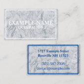 パーソナライズされた大理石テクスチャ(アメリカ) 名刺 (正面/裏面)