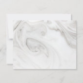 パーソナライズされた大理石パエレガントターンフラットノートカード ノートカード (裏面)