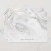 パーソナライズされた大理石パエレガントターンフラットノートカード ノートカード (正面/裏面)