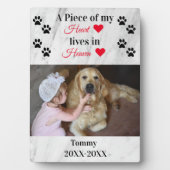 パーソナライズされた大理石ペット記念写真記念 フォトプラーク (正面)