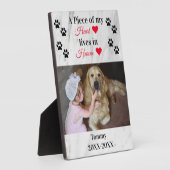 パーソナライズされた大理石ペット記念写真記念 フォトプラーク (側面)