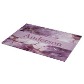 パーソナライズされた大理石ルックグラス カッティングボード (角)