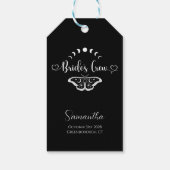 パーソナライズされた天体ゴシックの花嫁のお別れパーティー ギフトタグ (裏面)