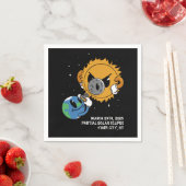 パーソナライズされた太陽のEclipse 2025光爆弾 スタンダードカクテルナプキン (インサイチュ)