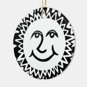 パーソナライズされた太陽パターン セラミックオーナメント (左)