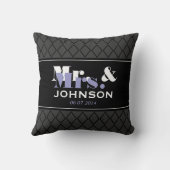 パーソナライズされた夫妻の結婚装飾用クッション クッション (裏面)