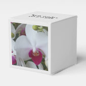 パーソナライズされた好意ボックスの白と紫の蘭 フェイバーボックス (正面サイド)