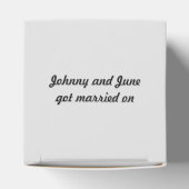 パーソナライズされた好意ボックスの白と紫の蘭 フェイバーボックス (上部)