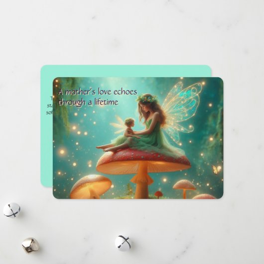 パーソナライズされた妖精の母の日のカード シーズンカード (正面/裏面インサイチュ)