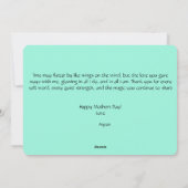 パーソナライズされた妖精の母の日のカード シーズンカード (裏面)