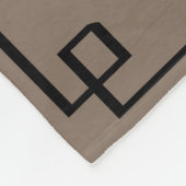 パーソナライズされた姓ベージュフリースブランケット フリースブランケット (角)