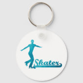 パーソナライズされた姿カスタムスケートギフトウェア キーホルダー (正面)