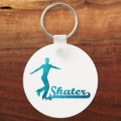パーソナライズされた姿カスタムスケートギフトウェア キーホルダー (正面)