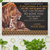 『パーソナライズされた娘の獅子へ』 キッチンタオル (折り畳み)