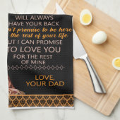 『パーソナライズされた娘の獅子へ』 キッチンタオル (四つ折り)