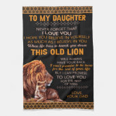 『パーソナライズされた娘の獅子へ』 キッチンタオル (縦)